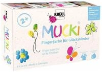 Kreul Spiel MUCKI Fingerfarbe Gl&uuml;ckskinder 6x50ml