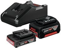 Bosch Professional GBA 18V 2.0 Ah + 4.0 Ah Ladeger&auml;t 1600A01ZS9 inkl. 2. Akku