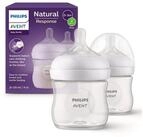 Philips AVENT Babyflasche Natural Response Babyflasche, 2er-Pack, langsame