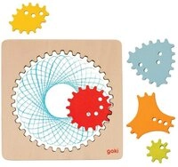 goki Malvorlage Spirograph 6 Teile, Holz Mandala zeichnen