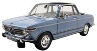 Schuco Modellauto BMW 2002 Baur Cabrio blau metallic, Ma&szlig;stab 1:43