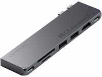 Satechi USB-C Pro Hub Slim Adapter Laptop-Adapter USB-C zu HDMI, MicroSD-Card,