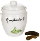 MamboCat Vorratsglas Gurkentopf G&uuml;rki 3 Ltr Porzellan wei&szlig; Gurkenmotiv...