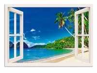 Artland Wandbild Fensterblick Paradies, Fensterblick (1 St), als Alubild,