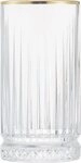 Pasabahce Glas Golden Touch Elysia Saftglas 4er 450cc, Goldenes Detail, 4-tlg., Glas