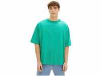 TOM TAILOR Denim Oversize-Shirt mit Rundhalsausschnitt, grün