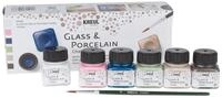 C. KREUL Bastelfarbe Glass & Porcelain Chalky-Set, 6 x 20 ml
