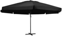 vidaXL Sonnenschirm Sonnenschirm mit Aluminium-Mast 500 cm Schwarz
