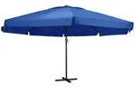 vidaXL Sonnenschirm Sonnenschirm mit Aluminium-Mast 600 cm Azurblau