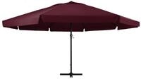 vidaXL Sonnenschirm Sonnenschirm mit Aluminium-Mast 600 cm Bordeauxrot