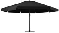 vidaXL Sonnenschirm, Balkonschirm mit Aluminium-Mast 600 cm Schwarz
