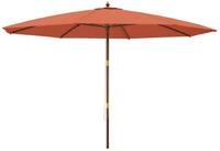 vidaXL Sonnenschirm Sonnenschirm mit Holzmast Terrakotta 400x273 cm