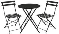 SVITA Balkonset BERLIN, (Set, 3-tlg., Bistro-Set), Tisch mit 2 St&uuml;hlen, Klappbar,