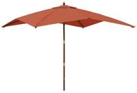 vidaXL Sonnenschirm Sonnenschirm mit Holzmast Terrakotta 300x300x273 cm