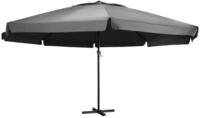 vidaXL Sonnenschirm Sonnenschirm mit Aluminium-Mast 600 cm Anthrazit