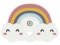 BIECO Beißring Bieco Silikon Regenbogen Beißring Baby, 9 cm Ab 0 Monate