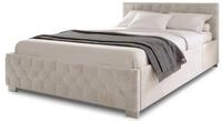 Juskys Polsterbett Nizza, Stauraum, LED Licht, Chesterfield Steppung, Samtbezug