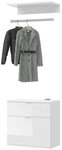 Inn.Furn Garderoben-Set SystemX, (in wei&szlig; Hochglanz, 3-St., Breite 61 cm), mit