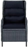 vidaXL Gartensessel, Verstellbarer Outdoor Sessel mit Auflagen Poly Rattan...