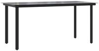 vidaXL Gartentisch 160 x 80 x 74 cm Garten-Esstisch Schwarz 160x80x74 cm Stahl...