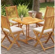 vidaXL Tischplatte vidaXL Tischplatte Massivholz Teak 70&times;70&times;2,5 cm