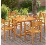 vidaXL Tischplatte vidaXL Tischplatte Massivholz Teak Quadratisch 90&times;90&times;2,5 cm