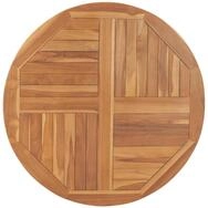 vidaXL Tischplatte, Massivholz Teak Rund 2,5 cm 90 cm