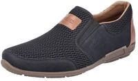 Slipper RIEKER, Herren, Gr. 41, schwarz, Synthetik, Textil, Schuhe Slipper, mit