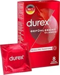 durex Kondome Gef&uuml;hlsecht Classic, 8 St., mit Easy-On-Form, & Silikongleitgel