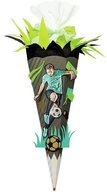 Roth Schult&uuml;te Bastelset Fu&szlig;ball-Star, 68 cm, eckig, mit Kreppverschluss,
