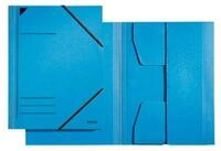 LEITZ F&auml;chermappe Eckspannermappe A4 mit Klappen f&uuml;r ca. 250 Blatt blau