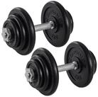 SONGMICS Kurzhantel SYL20/30/40T, Hantelset aus Gusseisen, 20/30/40 kg, verstellbar