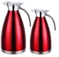 Cheffinger Isolierkanne 2er Set Thermoskanne 1L + 1,5L Isolierkanne Teekanne