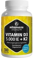 Vitamaze VITAMIN D3 K2 5000 I.E./100 &mu;g hochdosiert Tabl. Tabletten, 180 St.