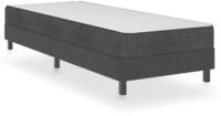 vidaXL Boxspringbett, Boxbett Dunkelgrau Stoff 100x200 cm