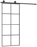 vidaXL Haust&uuml;r Schiebet&uuml;r mit Beschlag 90x205 cm ESG-Glas & Aluminium (1-St)