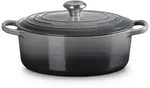 LE CREUSET Br&auml;ter Gusseisen-Br&auml;ter mit Deckel, Oval grau 27 cm