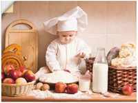 Artland Wandbild Küche Junge Kind Backen, Bilder von Kindern (1 St), als...