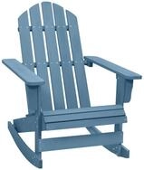 vidaXL Gartenstuhl Adirondack-Schaukelstuhl Massivholz Tanne Blau (1 St)