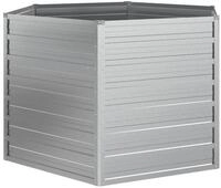 vidaXL Hochbeet, Garten-Hochbeet 129x77 cm Verzinkter Stahl Silber