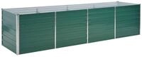 vidaXL Hochbeet, Garten-Hochbeet Verzinkter Stahl 320x80x77 cm Gr&uuml;n