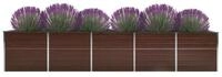 vidaXL Hochbeet, Garten-Hochbeet Verzinkter Stahl 400x80x45 cm Braun