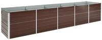 vidaXL Hochbeet, Garten-Hochbeet Verzinkter Stahl 400&times;80&times;77 cm Braun