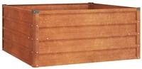vidaXL Hochbeet, Kr&auml;uterhochbeet Rostig 100x100x45 cm Cortenstahl