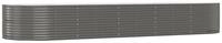 vidaXL Hochbeet, Kr&auml;uterhochbeet Grau 447x140x68 cm Pulverbeschichteter Stahl