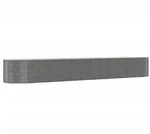 vidaXL Hochbeet, Kr&auml;uterhochbeet Grau 554x100x68 cm Pulverbeschichteter Stahl