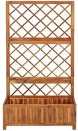 vidaXL Hochbeet Hochbeet mit Spalier 85x38x150 cm Massivholz (1 St)