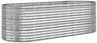 vidaXL Hochbeet, Kr&auml;uterhochbeet Pulverbeschichteter Stahl 224x80x68 cm Silbern