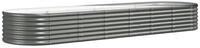 vidaXL Hochbeet, Kr&auml;uterhochbeet Pulverbeschichteter Stahl 296x80x36 cm Grau