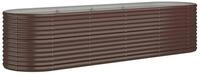vidaXL Hochbeet, Kr&auml;uterhochbeet Pulverbeschichteter Stahl 296x80x68 cm Braun